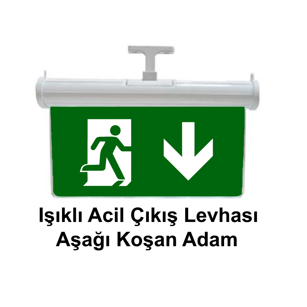 Işıklı Acil Çıkış Levhası (Aşağı Koşan Adam) GN-AC04